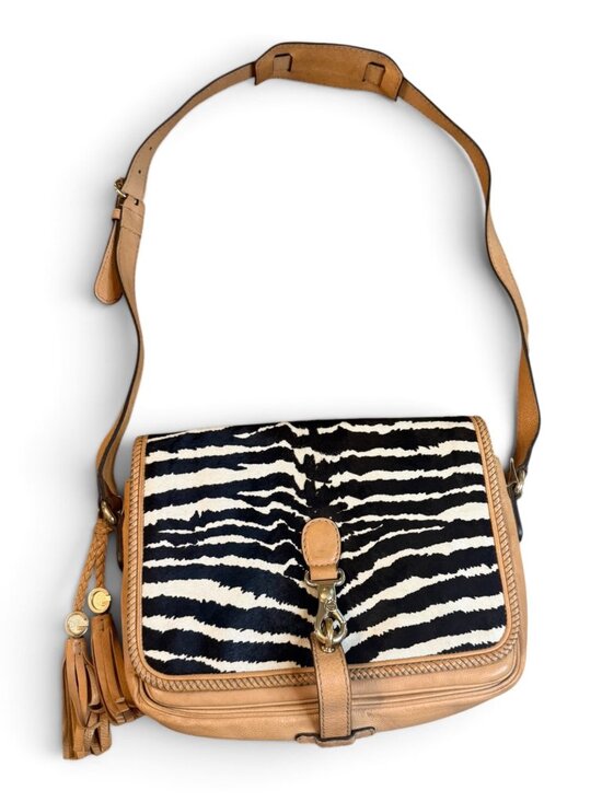 Gucci Handbags - Gucci Marrakech Zebra Print Pony Hair Messenger Flap Bag with COA